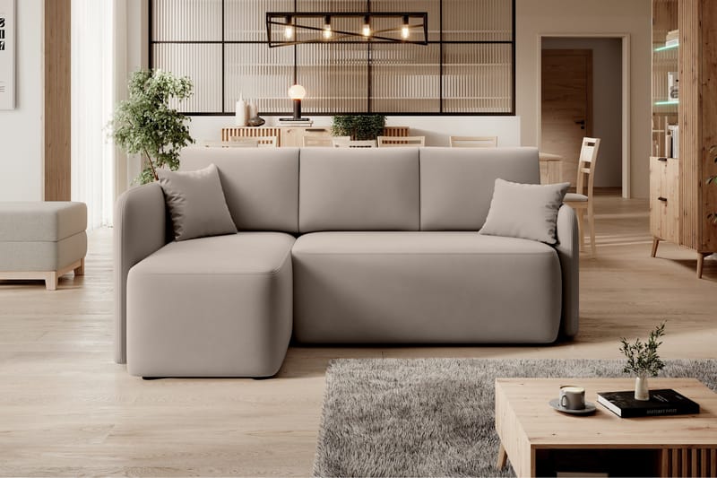 Hadson 3-personers Sofa med Divan - Beige - Møbler - Sofaer - Sofa med chaiselong