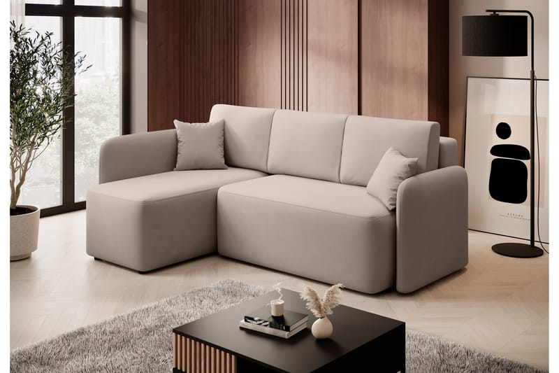 Hadson 3-personers Sofa med Divan - Beige - Møbler - Sofaer - Sofa med chaiselong