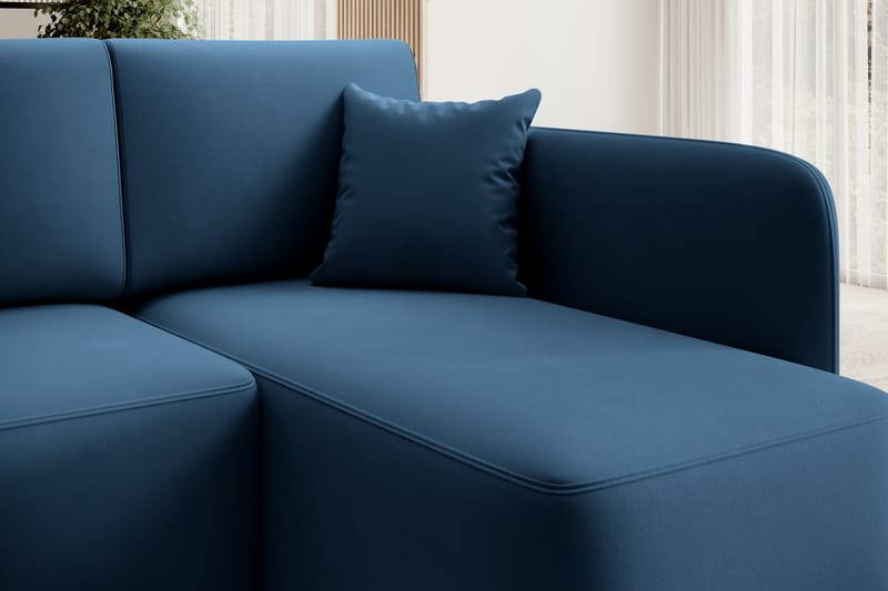 Hadson 3-personers Sofa med Divan - Blå - Møbler - Sofaer - Sofa med chaiselong