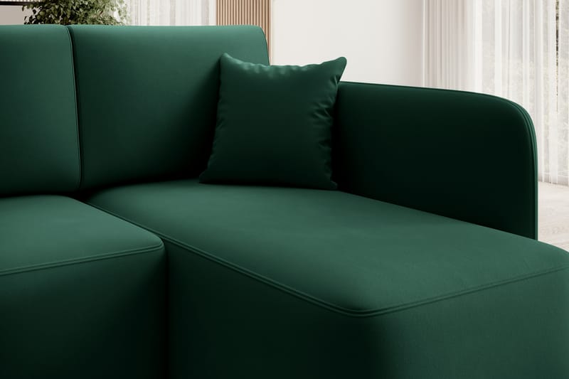 Hadson 3-personers Sofa med Divan - Grøn - Møbler - Sofaer - Sofa med chaiselong