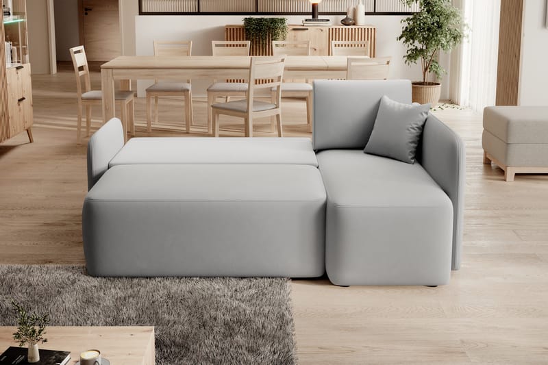 Hadson 3-personers Sofa med Chaiselong - Grå - Møbler - Sofaer - Sofa med chaiselong