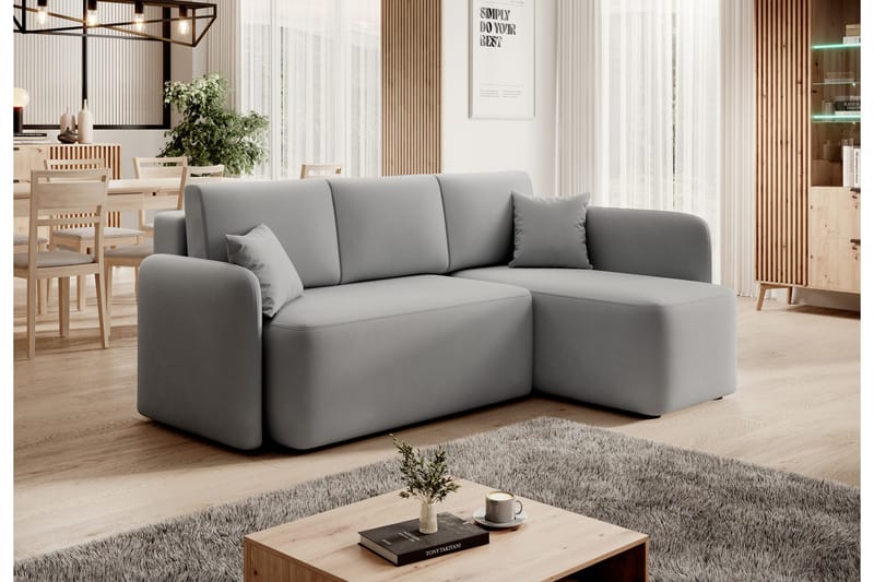 Hadson 3-personers Sofa med Chaiselong - Grå - Møbler - Sofaer - Sofa med chaiselong