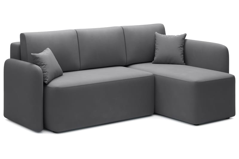 Hadson 3-personers Sofa med Chaiselong - Mørk grå - Møbler - Sofaer - Sofa med chaiselong