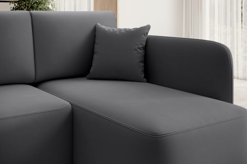 Hadson 3-personers Sofa med Chaiselong - Mørk grå - Møbler - Sofaer - Sofa med chaiselong