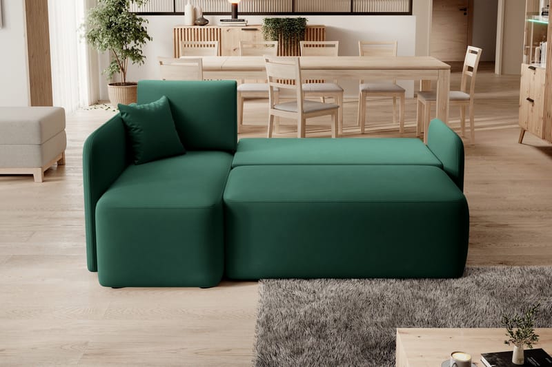 Hadson 3-personers Sofa med Chaiselong - Grøn - Møbler - Sofaer - Sofa med chaiselong