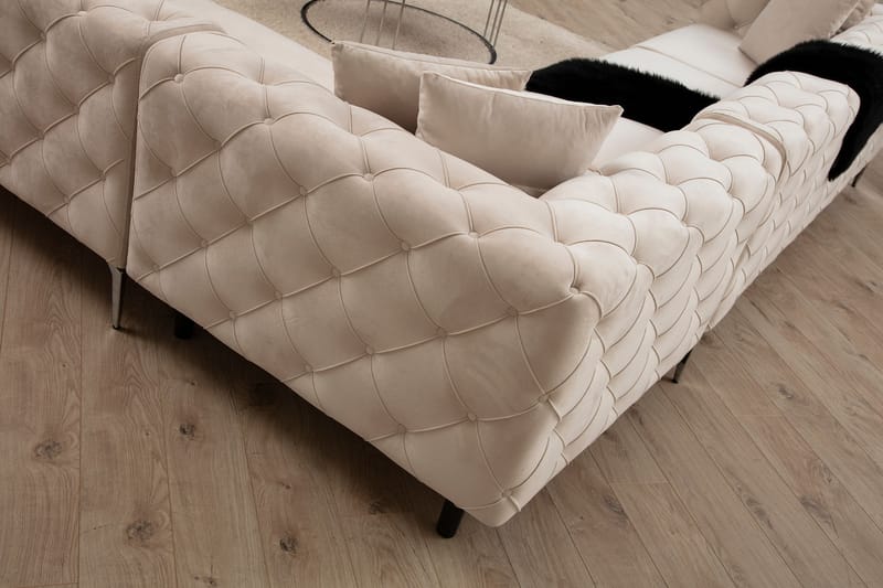 Beachport Stor Hjørnesofa 6-personers L-formet - Beige - Møbler - Sofaer - Hjørnesofa