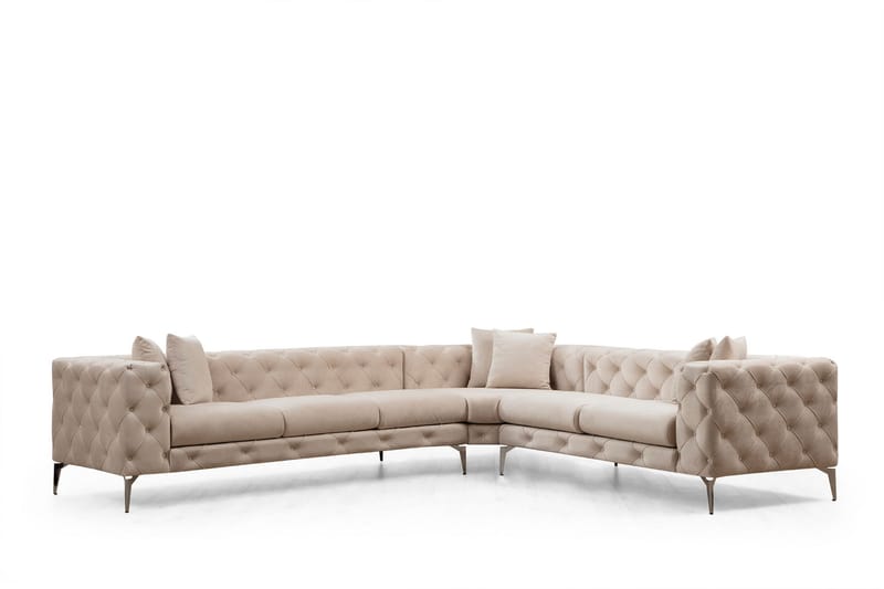 Beachport Stor Hjørnesofa 6-personers L-formet - Beige - Møbler - Sofaer - Hjørnesofa