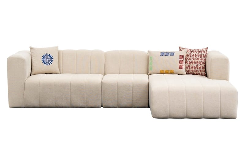 Beyza Hjørnesofa 4-pers - Cream - Møbler - Sofaer - Hjørnesofa