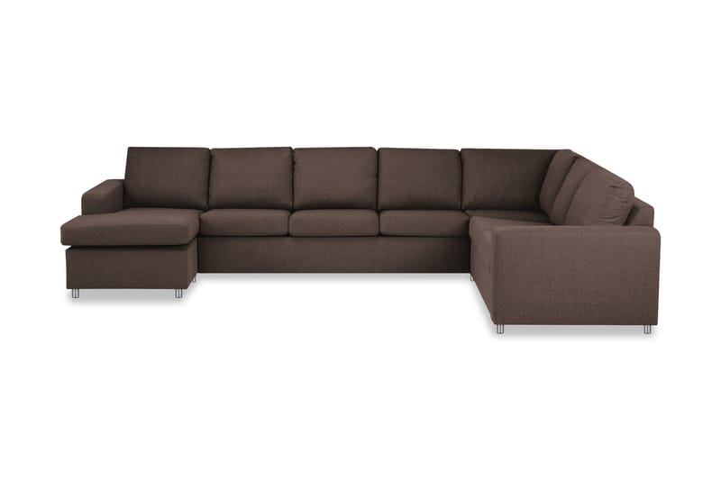 Crazy Hjørnesofa XL med Chaiselong Venstre - Brun - Møbler - Sofaer - Hjørnesofa - Hjørnesofa med chaiselong