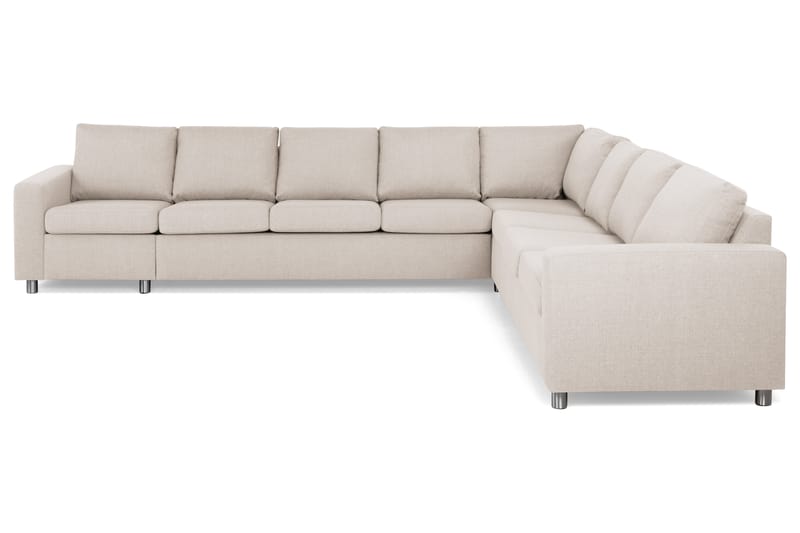 Crazy Stor Hjørnesofa L-formet XXL Vendbar - Beige - Møbler - Sofaer - Hjørnesofa