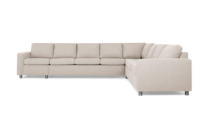 Crazy Stor Hjørnesofa L-formet XXL Vendbar - Beige - Møbler - Sofaer - Hjørnesofa