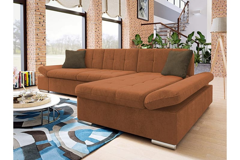 Kintore 3-pers. Hjørnesofa - Mørke orange - Møbler - Sofaer - Hjørnesofa