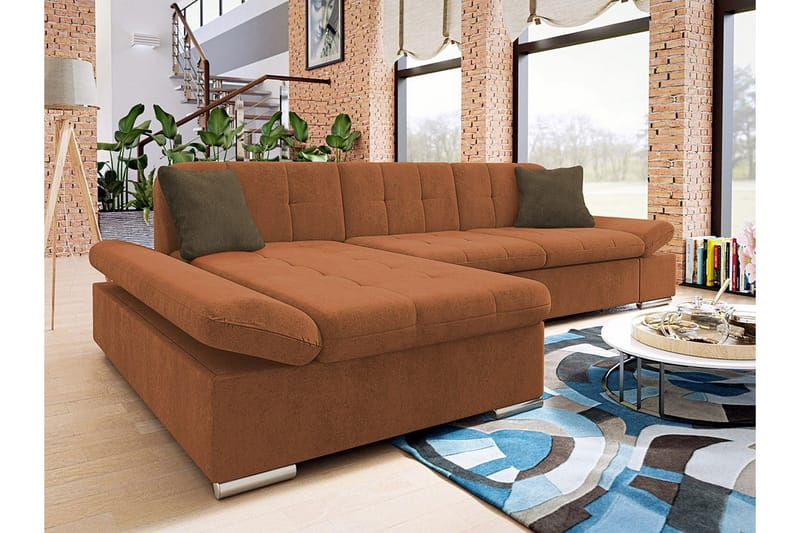 Kintore 3-pers. Hjørnesofa - Mørke orange - Møbler - Sofaer - Hjørnesofa