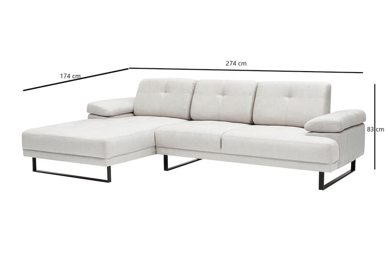 Kitimat Chaiselongsofa 3-personers - Beige - Møbler - Sofaer - Hjørnesofa