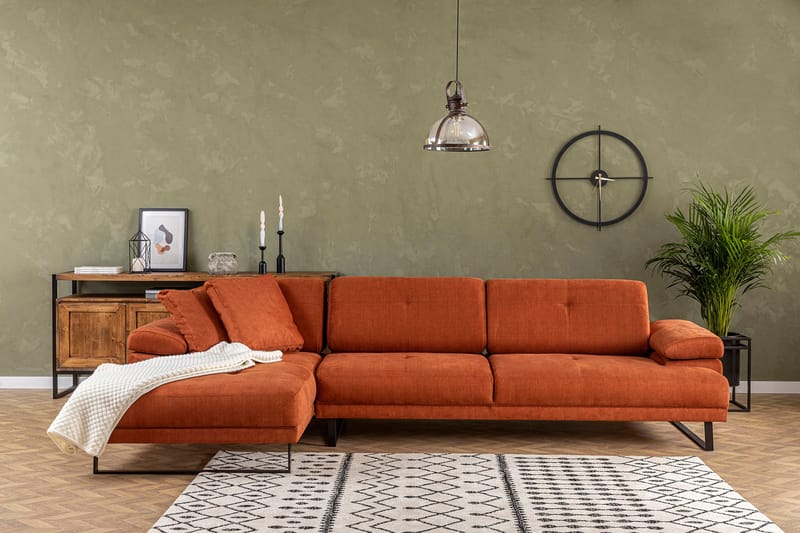 Kitimat Chaiselongsofa 3-personers - Orange - Møbler - Sofaer - Hjørnesofa