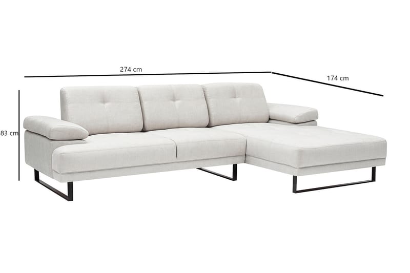 Kitimat Chaiselongsofa 3-personers - Beige - Møbler - Sofaer - Hjørnesofa