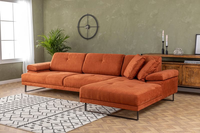 Kitimat Chaiselongsofa 3-personers - Orange - Møbler - Sofaer - Hjørnesofa