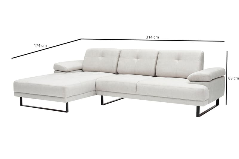 Kitimat Chaiselongsofa 3-personers - Beige - Møbler - Sofaer - Hjørnesofa