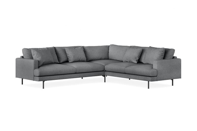 Menard 5-pers Hjørnesofa - Mørkegrå - Lædersofaer - Hjørnesofa - Velour sofaer