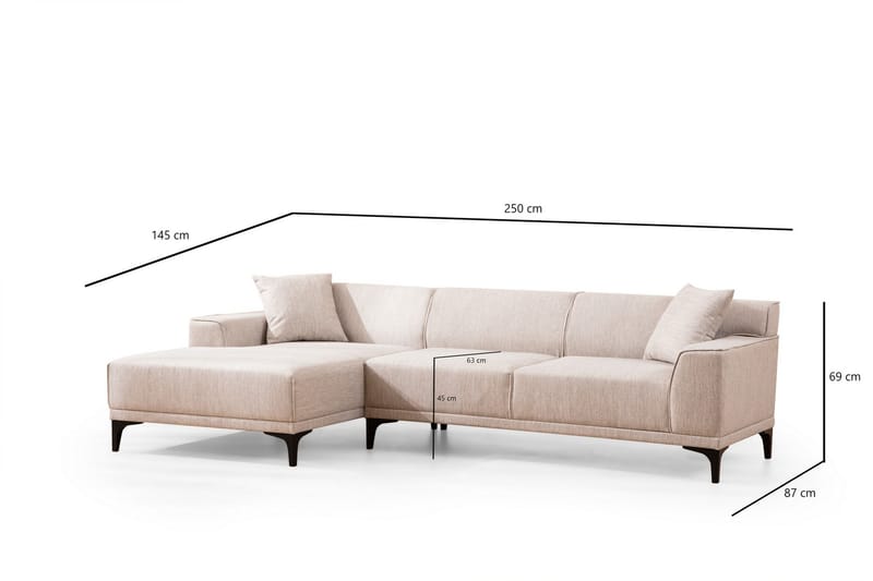 Mississauga Chaiselongsofa 3-personers - Hvid - Møbler - Sofaer - Hjørnesofa