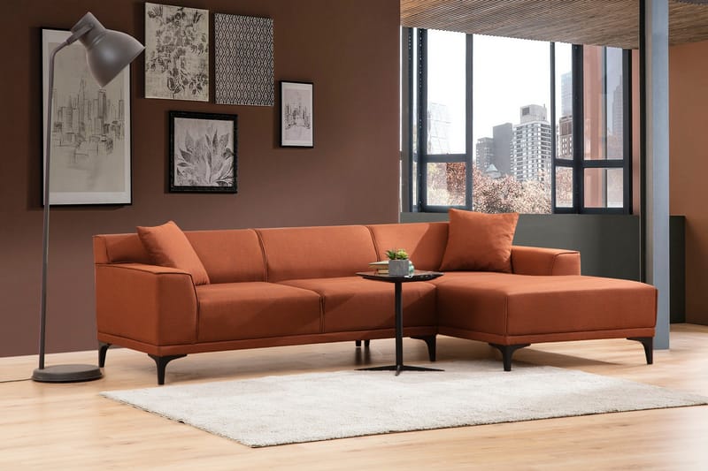 Mississauga Chaiselongsofa 3-personers - Orange - Møbler - Sofaer - Hjørnesofa