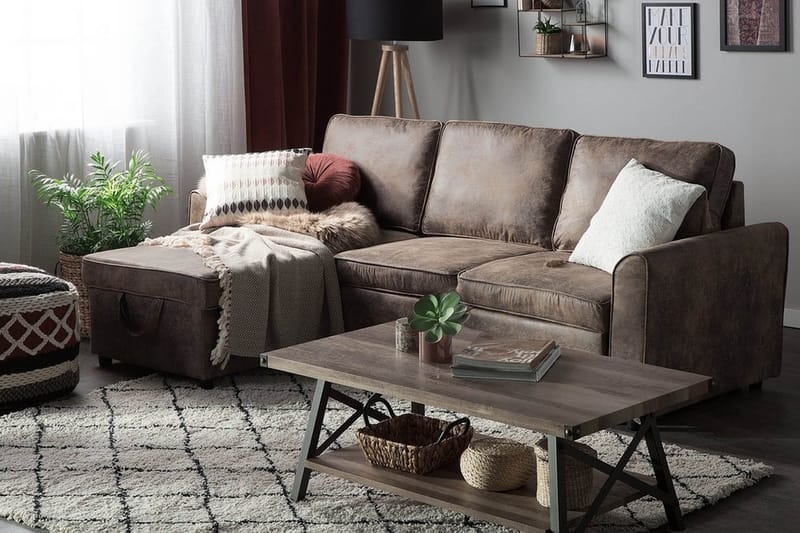 Nesna Hjørnesofa 228 cm - Brun - Møbler - Sofaer - Hjørnesofa