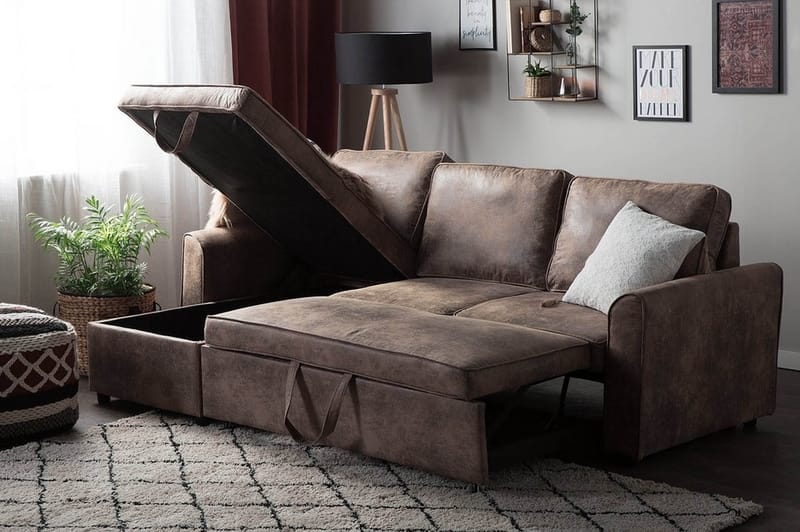 Nesna Hjørnesofa 228 cm - Brun - Møbler - Sofaer - Hjørnesofa