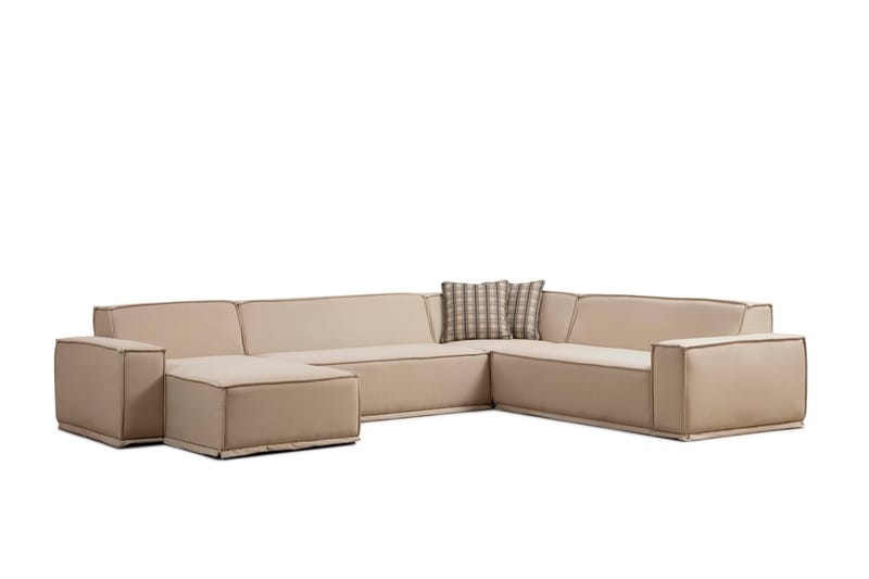 Nightcap Hjørnesofa med Chaiselong 5-personers - Beige - Møbler - Sofaer - Hjørnesofa - Hjørnesofa med chaiselong