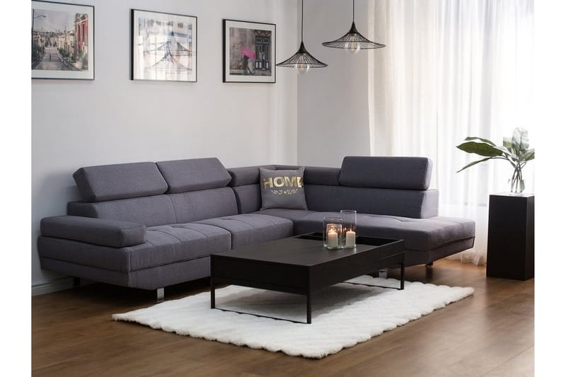 Norrea Hjørnesofa 261 cm - Grå - Møbler - Sofaer - Hjørnesofa