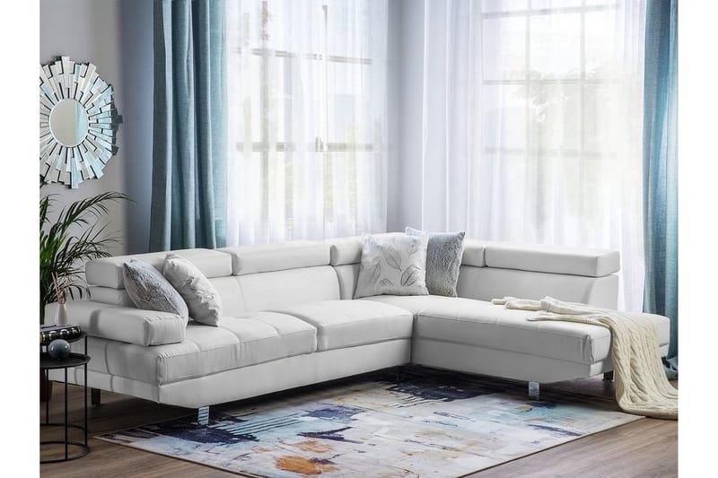 Norrea Hjørnesofa 261 cm - Hvid - Møbler - Sofaer - Hjørnesofa