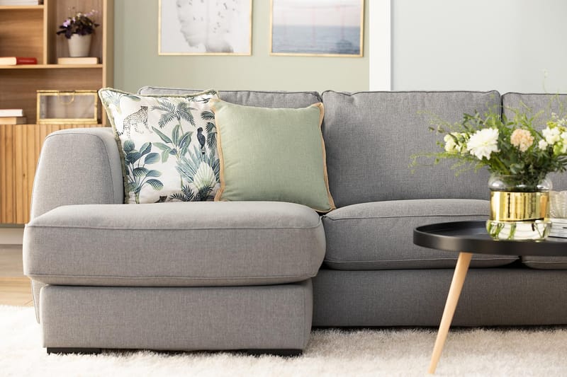 Optus Stor Hjørnesofa med Divan Vendbar 348 cm Bred - Lysegrå - Møbler - Sofaer - Hjørnesofa - Hjørnesofa med chaiselong