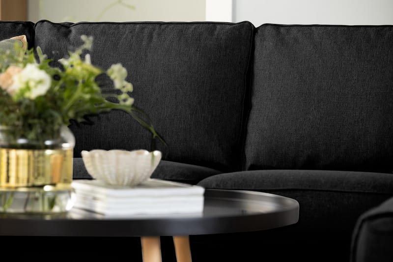 Optus Stor Hjørnesofa med Divan Vendbar 348 cm Bred - Mørk / Sort - Møbler - Sofaer - Hjørnesofa - Hjørnesofa med chaiselong