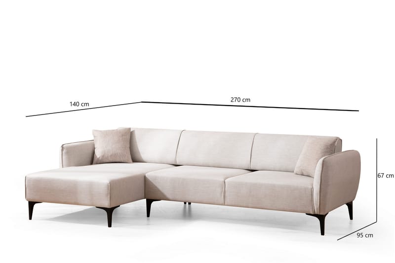 Rossland Chaiselongsofa 3-personers - Hvid - Møbler - Sofaer - Hjørnesofa