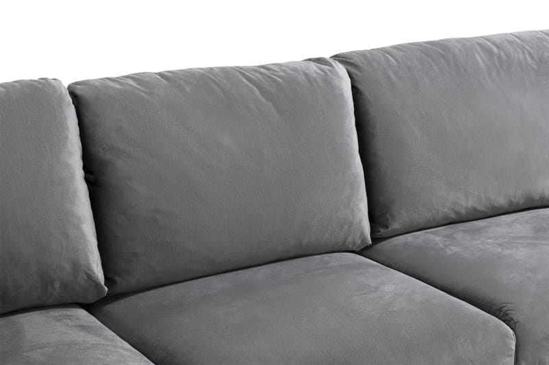 Trend Hjørnesofa med Chaiselong Højre Velour - Lysegrå - Møbler - Sofaer - Hjørnesofa