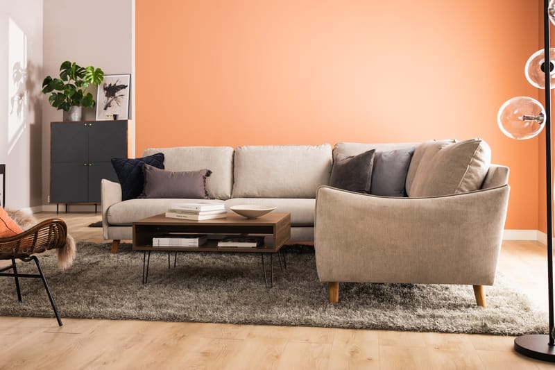 Trend Lyx Hjørnesofa Højre - Beige - Møbler - Sofaer - Hjørnesofa