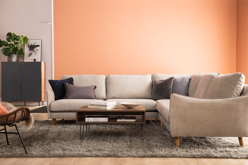 Trend Lyx Hjørnesofa Højre - Beige - Møbler - Sofaer - Hjørnesofa