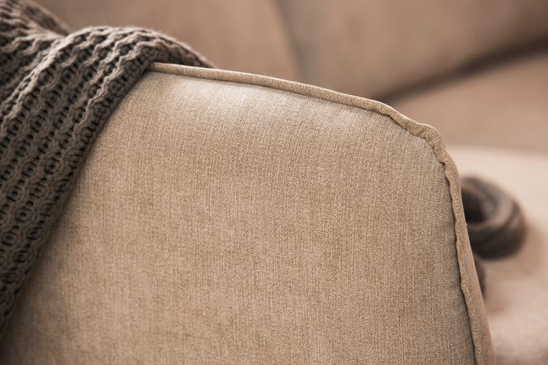 Trend Stor Luksus Hjørnesofa Vendbar L-formet - Beige / Eg - Møbler - Sofaer - Hjørnesofa