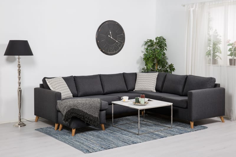 Zero Hjørnesofa med Chaiselong Vendbar - Mørkegrå - Møbler - Sofaer - Hjørnesofa - Hjørnesofa med chaiselong