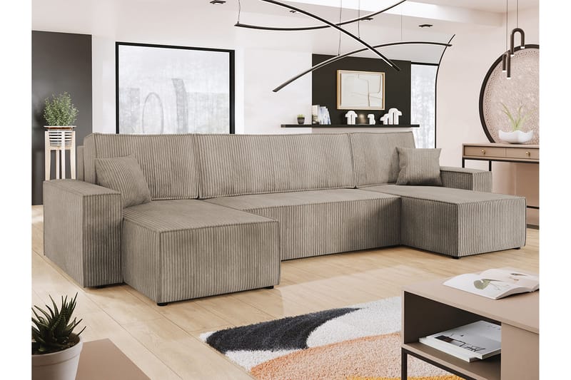 Hobson Sofa Dobbeltdivan 4-personers - Beige - Møbler - Sofaer - U Sofa