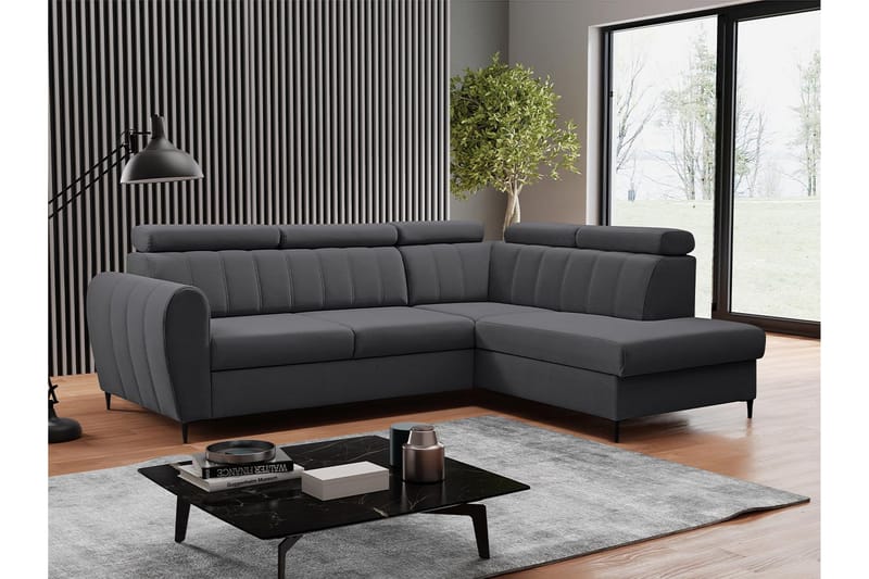 Hoffman Sofa med Chaiselong 3-personers - Grå - Møbler - Sofaer - Sofa med chaiselong