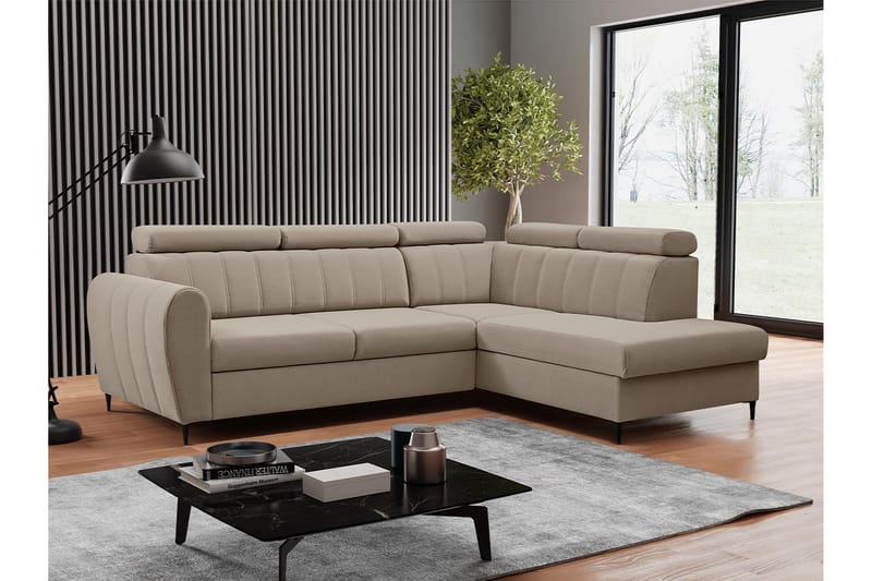 Hoffman Sofa med Chaiselong 3-personers - Beige - Møbler - Sofaer - Sofa med chaiselong