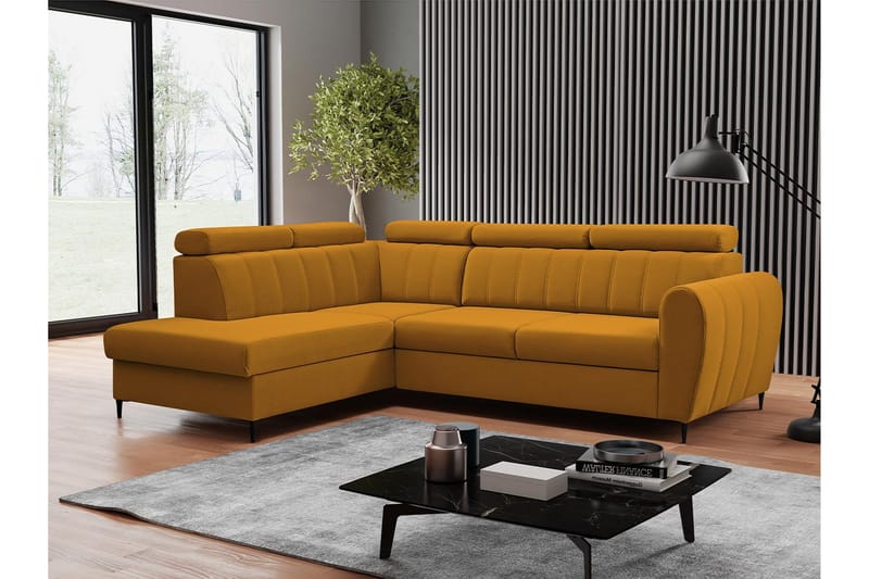 Hoffman Sofa med Chaiselong 3-personers - Orange - Møbler - Sofaer - Sofa med chaiselong