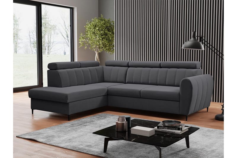 Hoffman Sofa med Chaiselong 3-personers - Grå - Møbler - Sofaer - Sofa med chaiselong