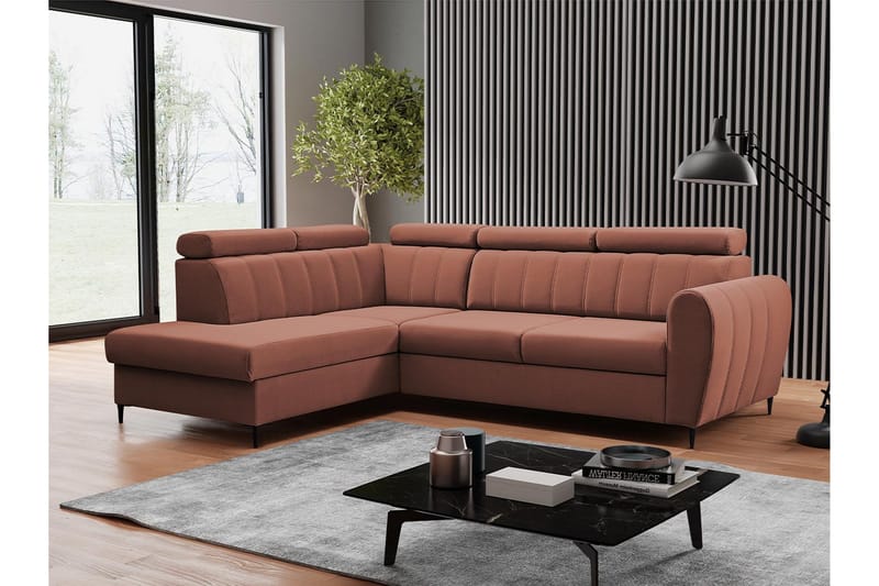 Hoffman Sofa med Chaiselong 3-personers - Kobber - Møbler - Sofaer - Sofa med chaiselong