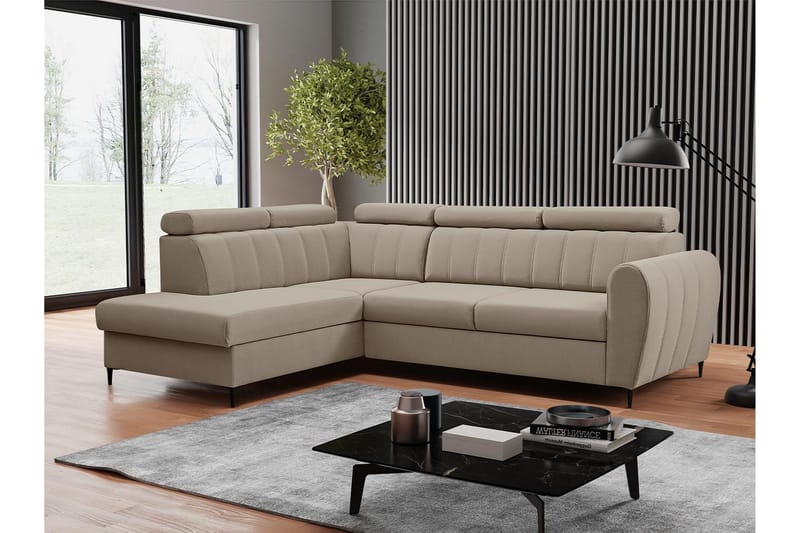 Hoffman Sofa med Chaiselong 3-personers - Beige - Møbler - Sofaer - Sofa med chaiselong