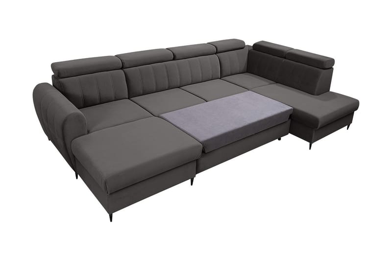 Hoffman Sofa med Chaiselong og Divan 4-personers - Kobber - Møbler - Sofaer - U Sofa