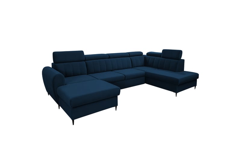 Hoffman Sofa med Chaiselong og Divan 4-personers - Blå - Møbler - Sofaer - U Sofa