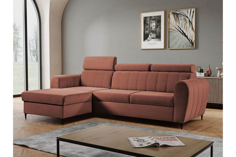 Hoffman Sofa med Divan 3-seter - Kobber - Møbler - Sofaer - Sofa med chaiselong