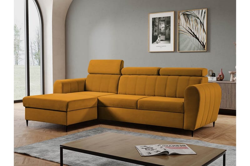 Hoffman Sofa med Divan 3-seter - Orange - Møbler - Sofaer - Sofa med chaiselong