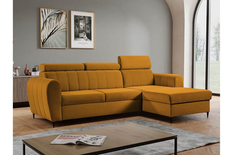 Hoffman Sofa med Divan 3-seter - Orange - Møbler - Sofaer - Sofa med chaiselong